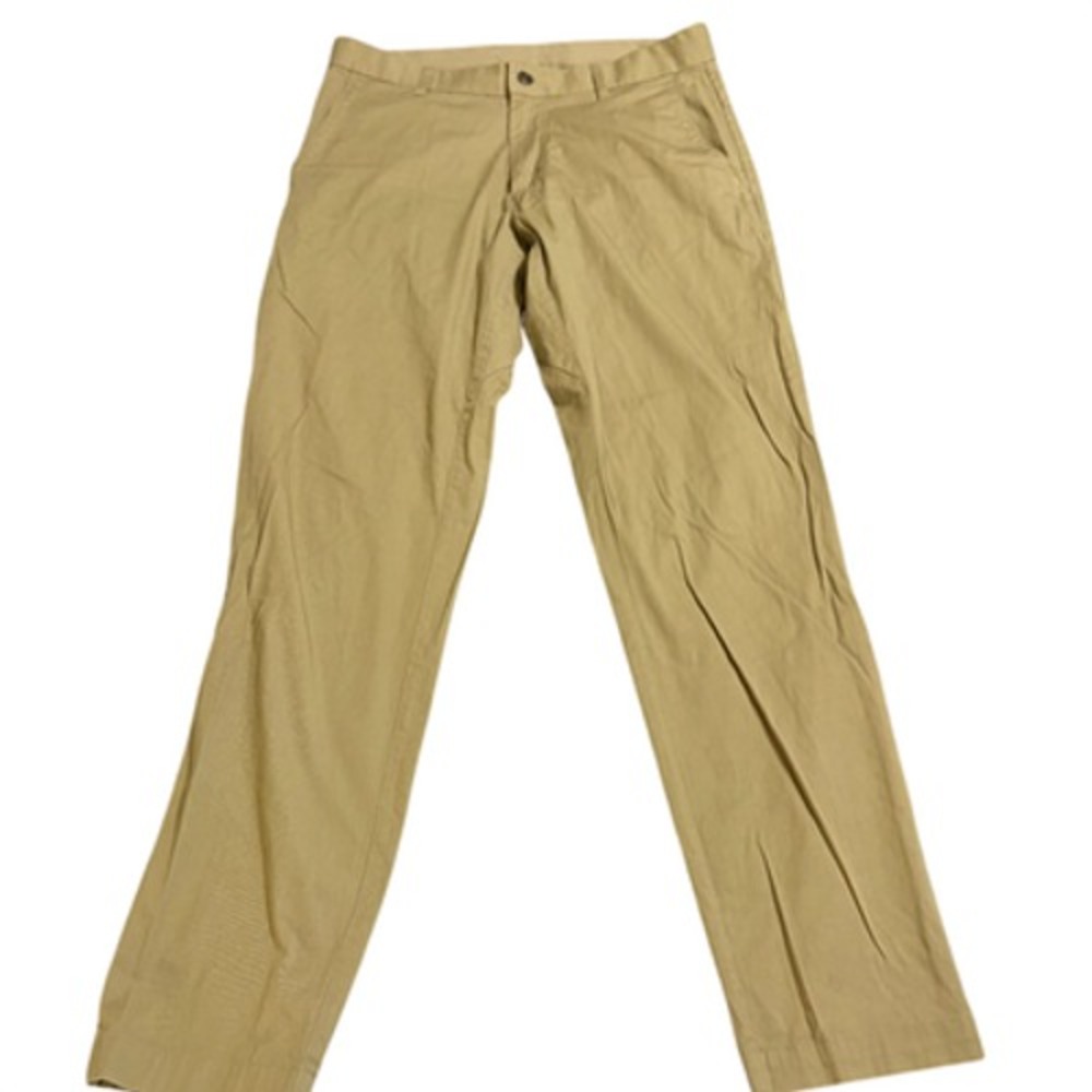 Fabletics Chino Athletic Pants Mens 31x32 Khaki PT2355676-3487-31032 Preowned